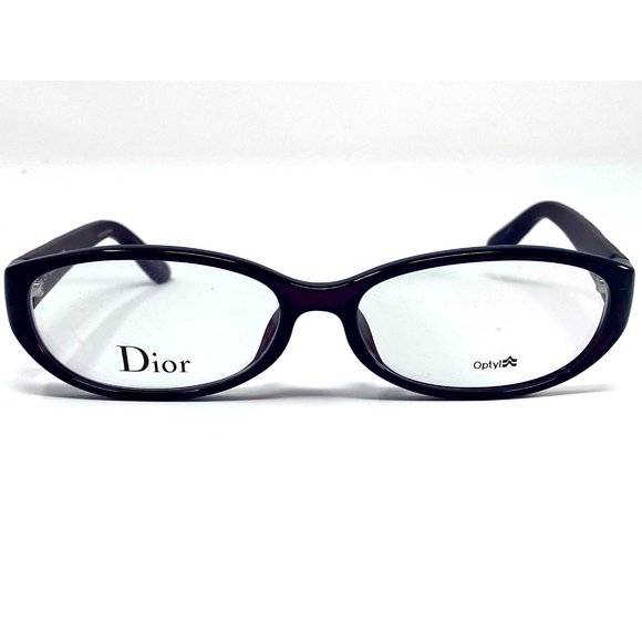 New DIOR Plum Oval Acetate Italy Womens Eyeglasses 54-15-135 - Picture 1 of 9